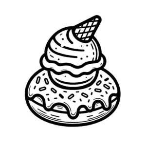 image de coloriage Donuts pour enfant