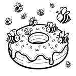 coloriage Donuts et decoupage a imprimer gratuit