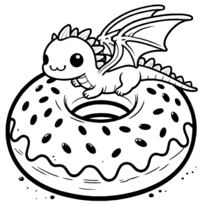 coloriage Donuts à imprimer pour enfant de 12 ans