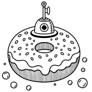 coloriage Donuts pour enfants à télécharger