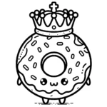 coloriage Donuts à imprimer pour enfant de 4 ans