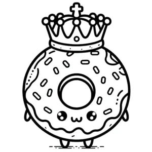 coloriage Donuts à imprimer pour enfant de 4 ans