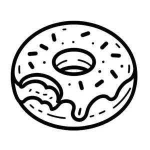 imprimer coloriage Donuts