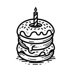 coloriage Donuts à imprimer gratuitement