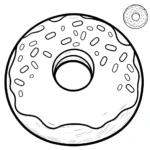 coloriage Donuts de pour enfants