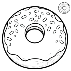 coloriage Donuts de pour enfants