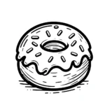 coloriage Donuts pour enfant de 8 ans
