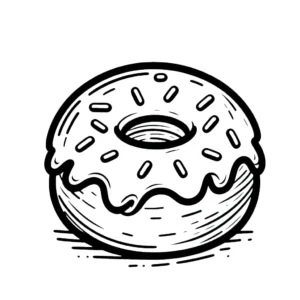 coloriage Donuts pour enfant de 8 ans