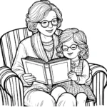 coloriage Fête Des Grand Mères gratuit en ligne