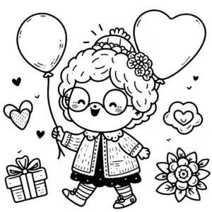 coloriage Fête Des Grand Mères gratuit en ligne