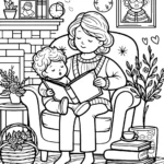 coloriage Fête Des Grand Mères gratuit en ligne