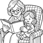 coloriage Fête Des Grand Mères pour enfant à imprimer