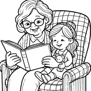 coloriage Fête Des Grand Mères pour enfant à imprimer