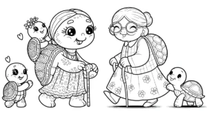 coloriage Fête Des Grand Mères d