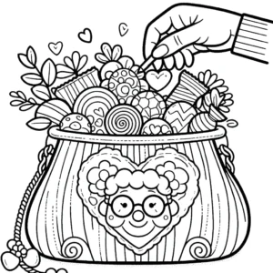 coloriage Fête Des Grand Mères à imprimer pour enfant de 10 ans