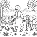 coloriage Fête Des Grand Mères gratuit à imprimer