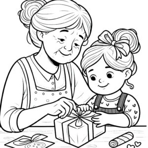 coloriage Fête Des Grand Mères a dessiner en ligne