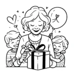 coloriage Fête Des Grand Mères pour enfant de 6 ans