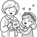 imprimer coloriage Fête Des Grand Mères pour enfant