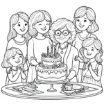 coloriage Fête Des Grand Mères pour enfants