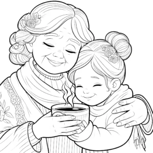 télécharger coloriage Fête Des Grand Mères gratuit