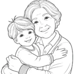 coloriage Fête Des Grand Mères à imprimer gratuit