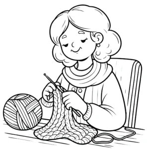 coloriage Fête Des Grand Mères pour enfant