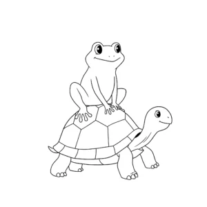 coloriage Grenouille educatif pour enfant