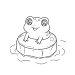 coloriage Grenouille pour enfant de 5 ans