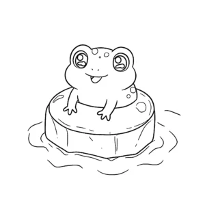 coloriage Grenouille pour enfant de 5 ans
