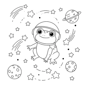 coloriage Grenouille a imprimer pour enfant de 4 ans