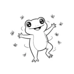 coloriage Grenouille pour enfant de 4 ans
