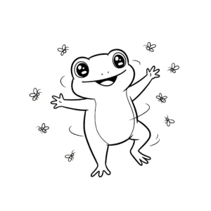 coloriage Grenouille pour enfant de 4 ans