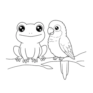 coloriage Grenouille a dessiner en ligne