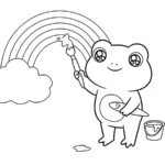 coloriage Grenouille pour enfant de 8 ans