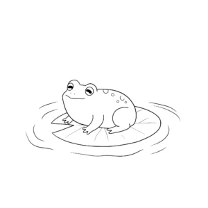 coloriage Grenouille à imprimer pour enfant de 8 ans