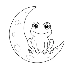 coloriage Grenouille à imprimer pour enfant de 2 ans