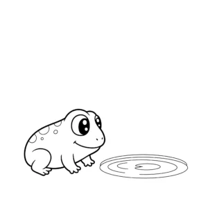 coloriage Grenouille à imprimer pour enfant de 8 ans