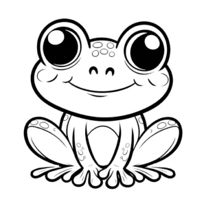 coloriage Grenouille à imprimer pour enfant de 4 ans