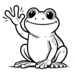 coloriage Grenouille à imprimer pour enfant de 4 ans