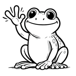 coloriage Grenouille à imprimer pour enfant de 4 ans
