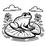 coloriage Grenouille gratuit à imprimer