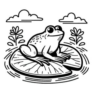 coloriage Grenouille gratuit à imprimer