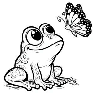 coloriage Grenouille pour enfant de 2 ans