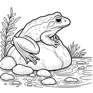 coloriage Grenouille pour enfant de 7 ans