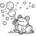 coloriage Grenouille pour enfants à imprimer