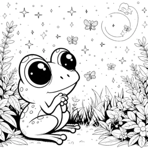 coloriage Grenouille à imprimer pour enfant de 2 ans