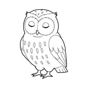 coloriage Hibou à imprimer pour enfant de 7 ans