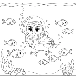 coloriage Hibou à imprimer pdf gratuit