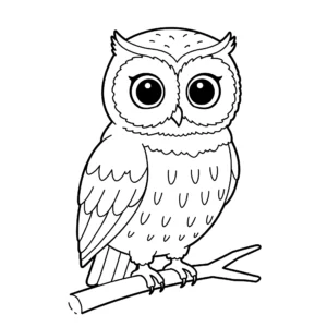 coloriage Hibou pour enfant de à imprimer